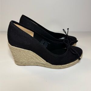 J. Crew 9.5cm Seville Ballet Wedge Espadrilles Black - Women’s 9 - NIB